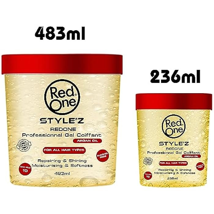 Redone Argan Styling Gel - Adds Body and Shine to all Styles - Moisturizes and Maintains Healthy Hair - Strong, Weightless Hold - Ideal for any Hair Type and Color - Leaves No Residue 483ml - Image 3